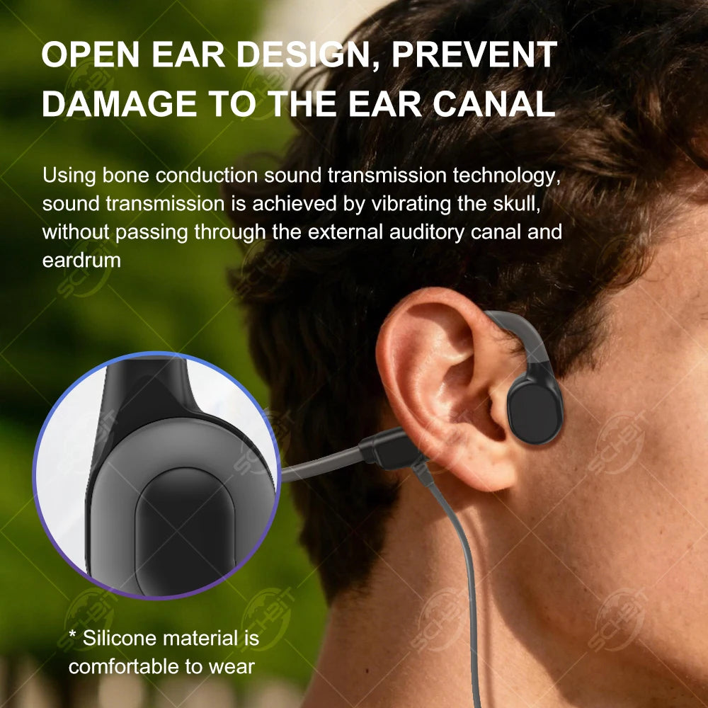 Bone Conduction Hearing Aid – 64-Channel Digital Processor, 3-Band EQ, Separate L/R Volume Control, 118dB Max SPL,,40H Battery