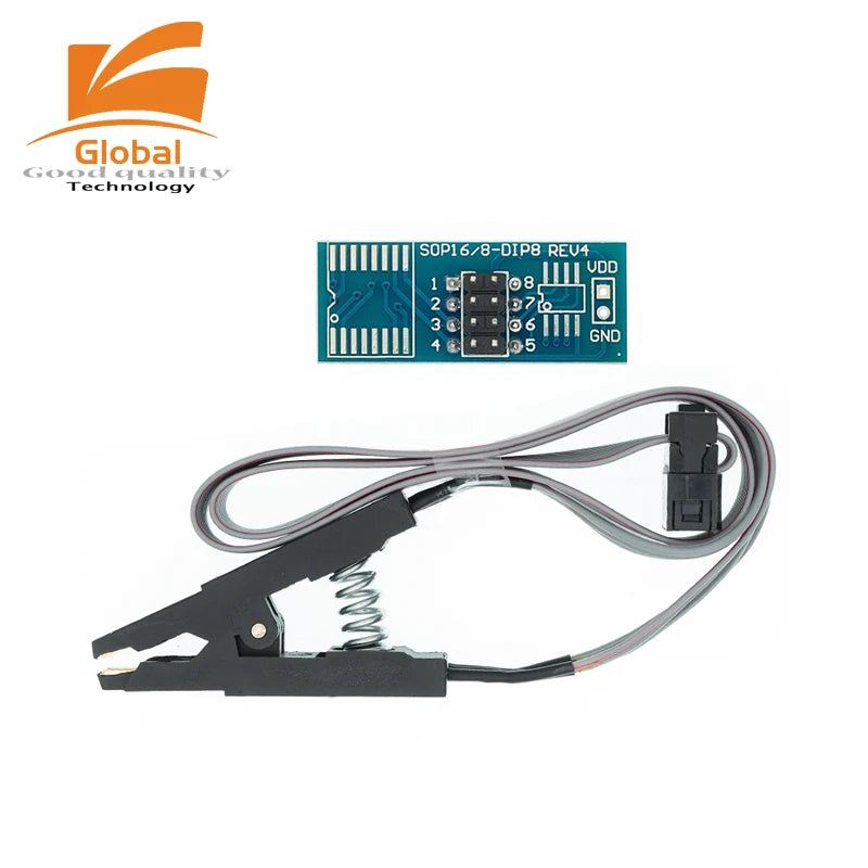 1PCS CH341A 24 25 Series EEPROM Flash BIOS USB Programmer Module + SOIC8 SOP8 Test Clip For EEPROM 93CXX / 25CXX / 24CXX