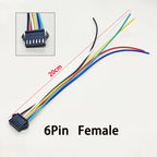 5/10PCS SM Terminal Wire JST Docking Plug 20CM Length 2/3/4/5/6Pin 2.54MM Tin Plated Male Female Connector