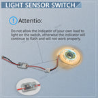 Light Sensor Switch Auto on Off Photocell Street Light Switch 5A Photo Control Photoswitch Sensor with Remote Control 3.7V-24VDC