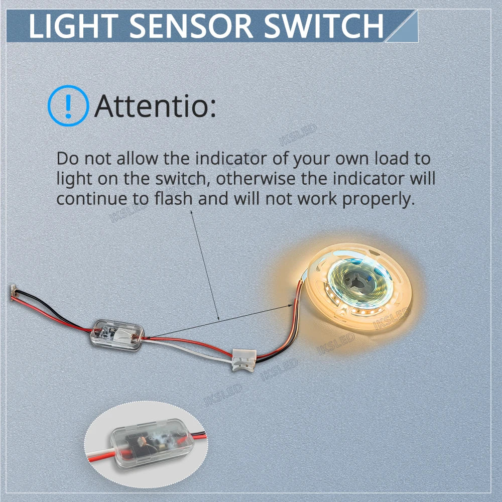 Light Sensor Switch Auto on Off Photocell Street Light Switch 5A Photo Control Photoswitch Sensor with Remote Control 3.7V-24VDC
