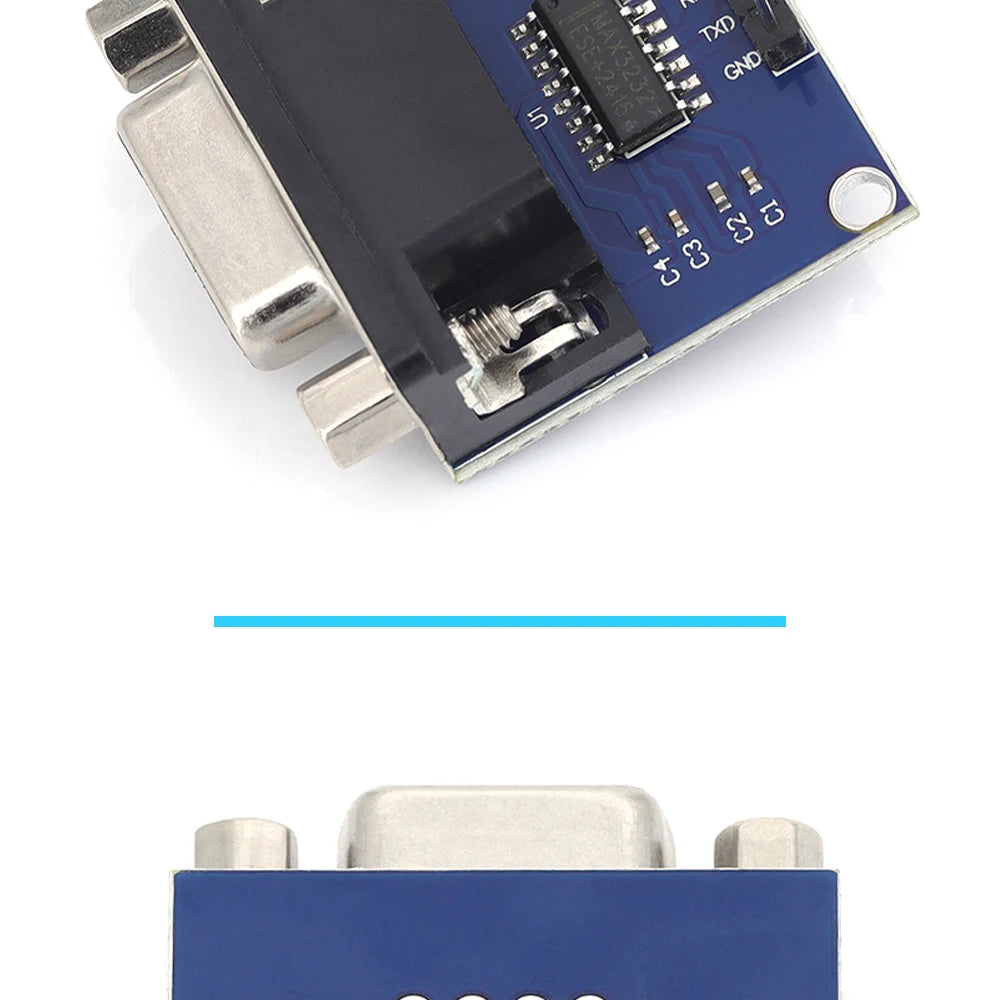 MAX3232 Level Conversion Board RS232 to TTL Adapter DB9 Female Connector for Serial Data Transmission