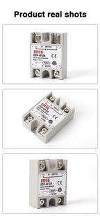 10A SSR 25A Solid State Relay 40A Output 3-32VDC 24-480VAC 220V Single Phase DC TO AC 40A Relay SSR HeatSink SSR 40DA