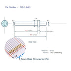 100/2000 Pcs Printed Circuit Board Male PCB Pins Gold Plated Press-Fit Tip Header Diameter 1.0 1.3 MM Brass Bias Connector Solid