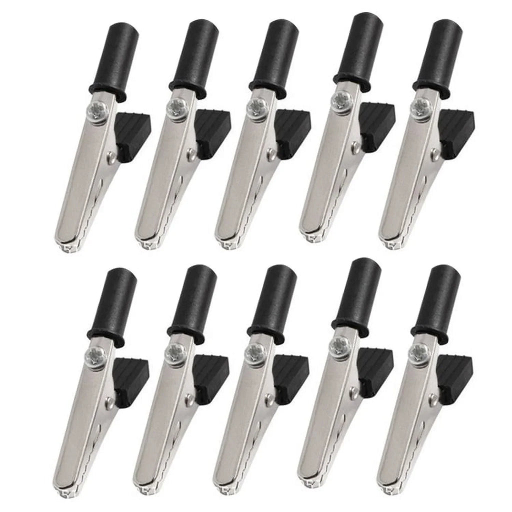 10 Pieces Alligator Clips Test Clips, Electronic Product Test Clips With Screws And Solder Ports, Metal Electrician Wire Clips