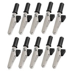 10 Pieces Alligator Clips Test Clips, Electronic Product Test Clips With Screws And Solder Ports, Metal Electrician Wire Clips