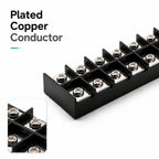 Screw Terminal Block TB Series Dual Row Barrier Strip 3/4/5/6/8/10/12P 15A 25A 45A 600V Panel Mount Electrical Wire Connector