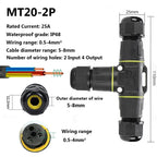 IP68 Waterproof Joint Wire Quick Connection Connector 2 3 4 Pin Solderless LED Lamp Electric Wiring Outdoor Rainproof Terminal
