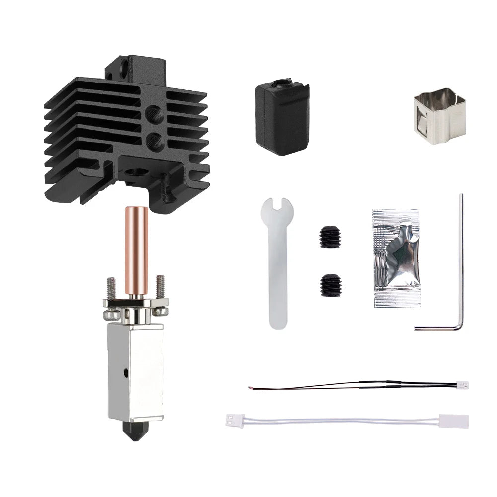 Upgrades V2.0 For Bambu Lab P1P Hotend Kit Bi Metal Throat For Bamboo X1C Hot End X1 Nozzle P1S Thermistor Hardened Steel Nozzle