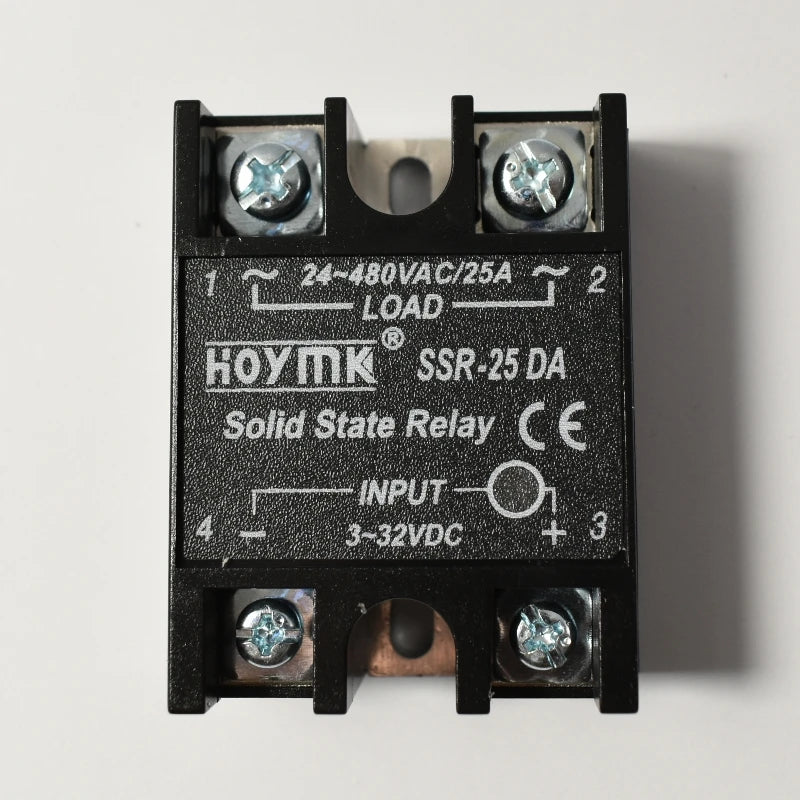 12V 24V Solid State Relay DC to AC SSR Module 230V AC Load 3-32VDC Input for Home SSR-10DA SSR-25DA 40DA 60DA 80DA 100DA 120DA