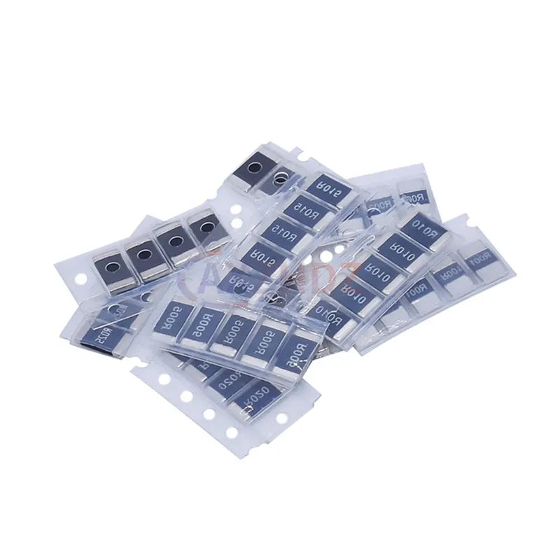 0603 0805 1206 SMD Resistor Sample Assorted Kit 2512 1W 2W 1% R001 R002 R005 R010 R015 R020 R025 R050 R100 10mR 0.1R 0.5R 1R Ohm