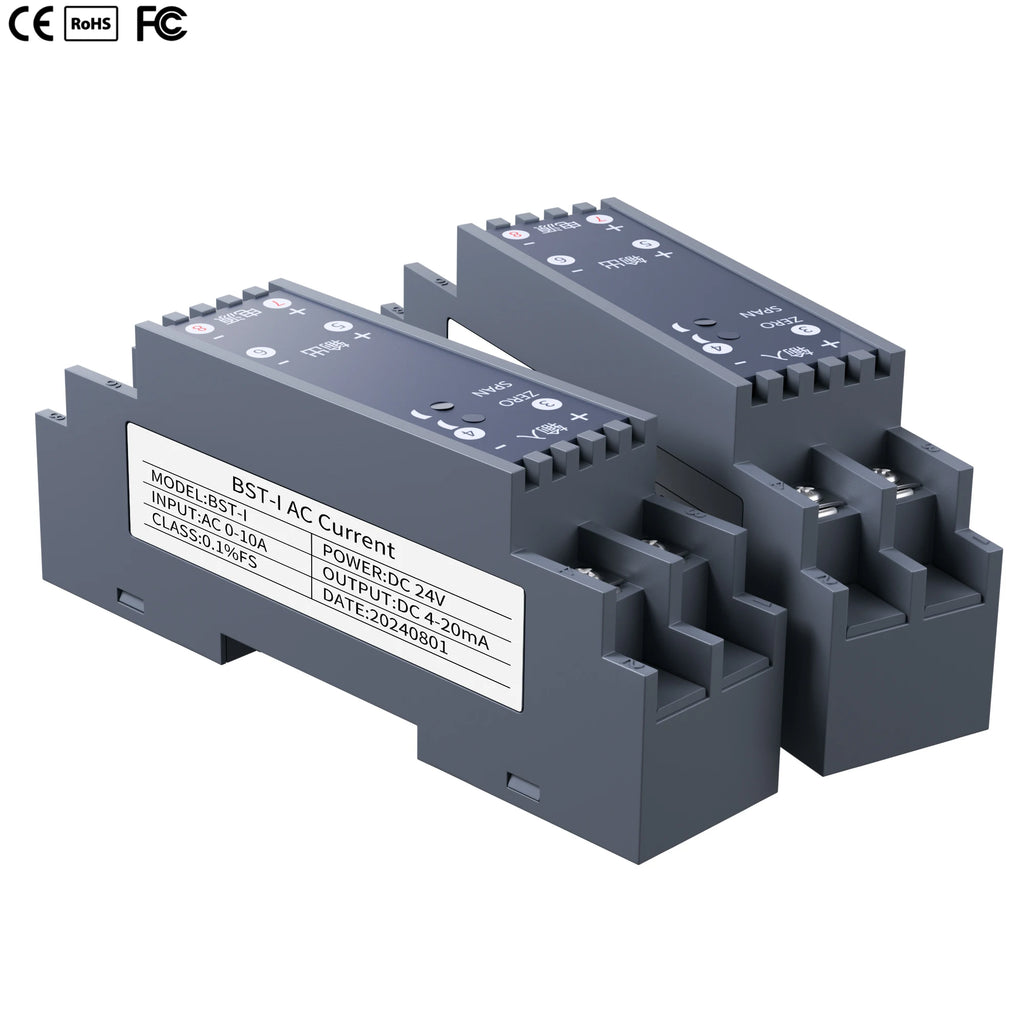 10A 15A 20A AC Input 0-10V 0-5V 1-5V Output Strong Anti-interference Current Signal Converter 4-20mA AC Current Transducer