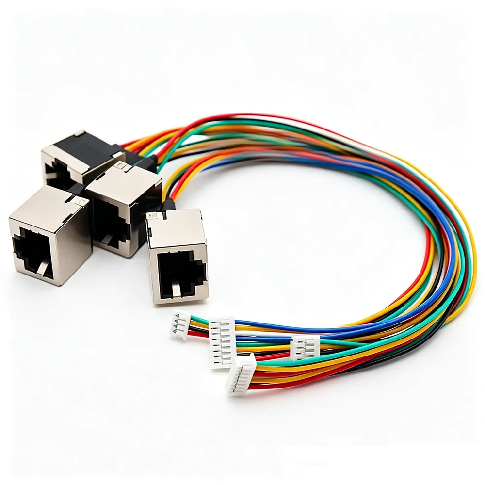 10pcs GH1.25/1.25 4Pin 8Pin to Crystal Head RJ45 Camera Network Ethernet LAN Port Connector Gigabit Switching Module Cable