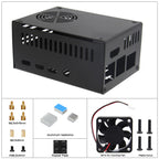 Geekbord Raspberry Pi 4 Case|X630-C1 Metal Case with Fan for Raspberry Pi 4 & X630 Hdmi-to CSI-2 Module & X1300-A2 Audio Adapter