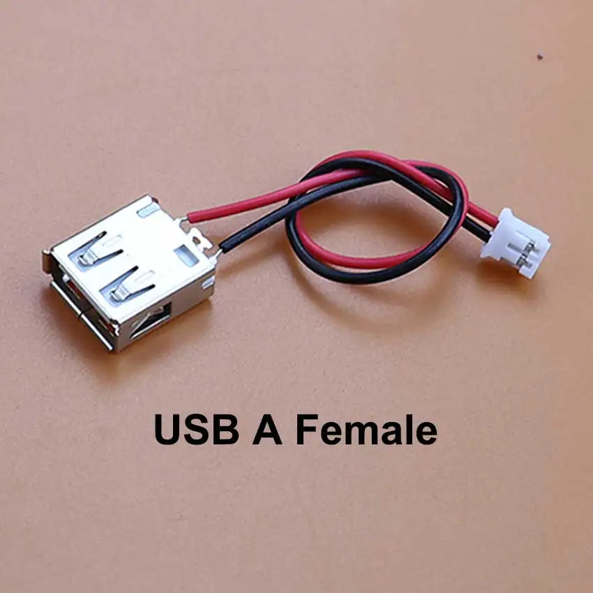 5pcs USB Adapter Cable PH2.0mm Terminal Micro USB Jack Type-C Charging Port 2P Strip Line Of Solder Joint Male Female Connector