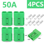 2Pairs（4PCS) High Current  Plugs 50A & 120A - Silver Plated Copper Connector Kit for Winch Motor Wiring 12-36V