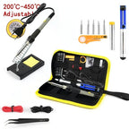 60W Adjustable Temperature Electric Soldering Iron EU 220V / US 110V Welding Iron Rework Station Heat Pen Tips DIY for Repairing