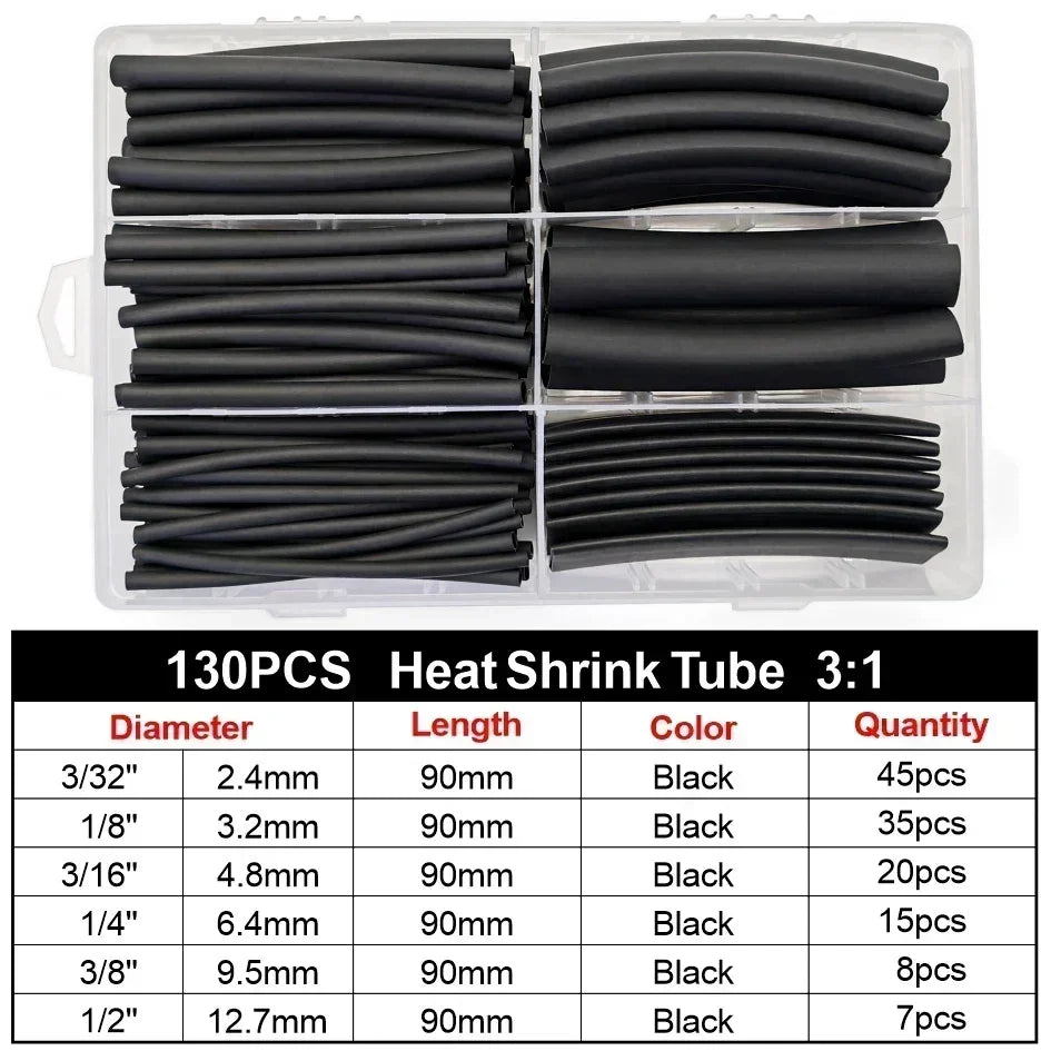 DIY Repair Heat Shrink Tube Assortment 3:1&4:1 Dual Wall Adhesive Flame Retardant Insulator For All Kinds Electrical Wire Cable
