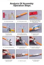 ONTi-Cable Extender Junction Adapter, RJ45 Lan Cable Extension Connector, Full Shielded Toolless Connection Box