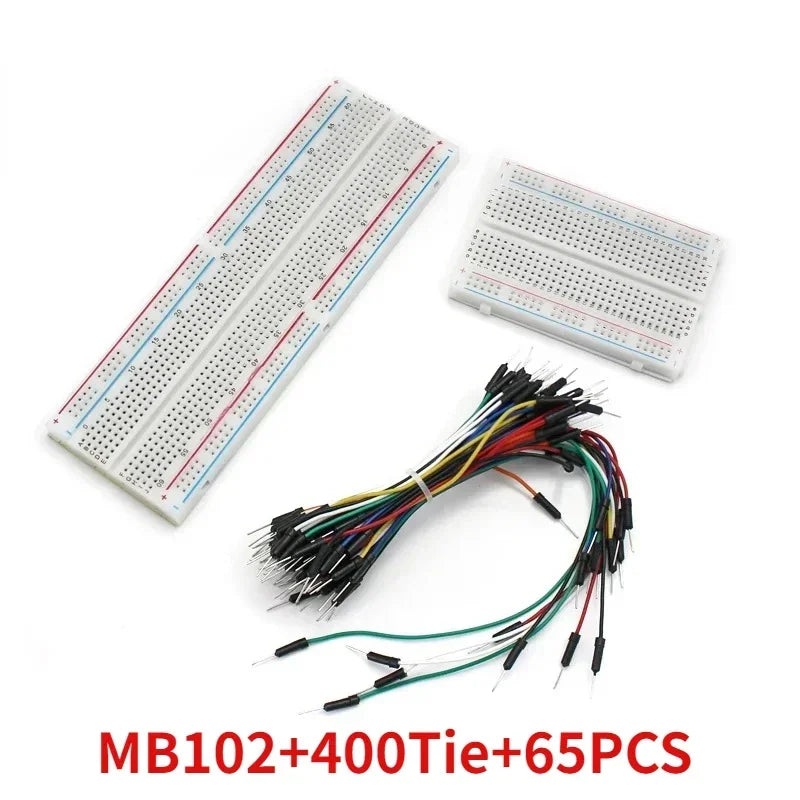MB102 Breadboard Jumper Wire 400 Points PCB Bread Board Dupont Line Kit Male To Male/Female To Female/Male To Female 10/15/20cm