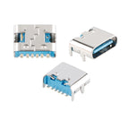 10Pcs USB Connector Type C Female Charging Port Jack 2/6/16 Pin Type-C Socket PCB Soldering SMD SMT DIY Repair Type C Adapter