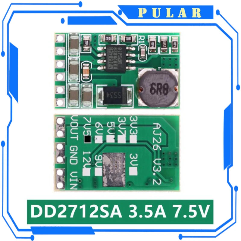 PLR 4.5V-27V to 3V 3.3V 3.7V 5V 6V 7.5 9V 12V DD2712sa 3.5A DC-DC Converter Module Buck Step-Down Voltage Regulator Board