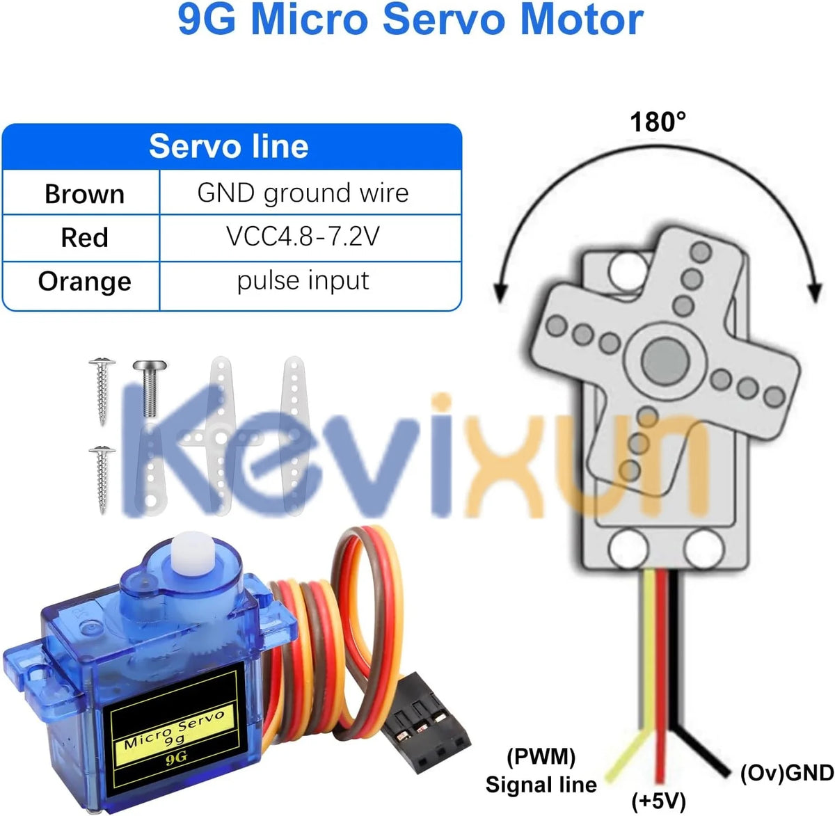 2/5/10 PCS SG90 9G Micro Servo Motor Control for RC Robot Arm Servomotor Toy Airplane Helicopter Aircraft Models 180°/360°