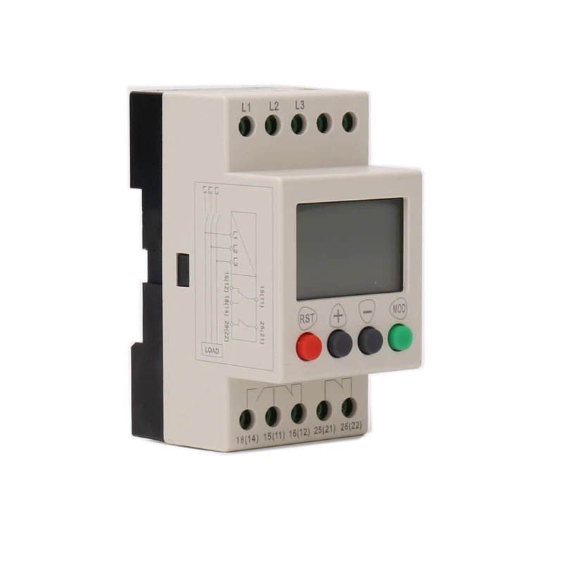 JVR1000-A  LCD Three-phase Voltage Monitoring Relay  with Overvoltage Undervoltage phase sequence phase loss voltage unbalance