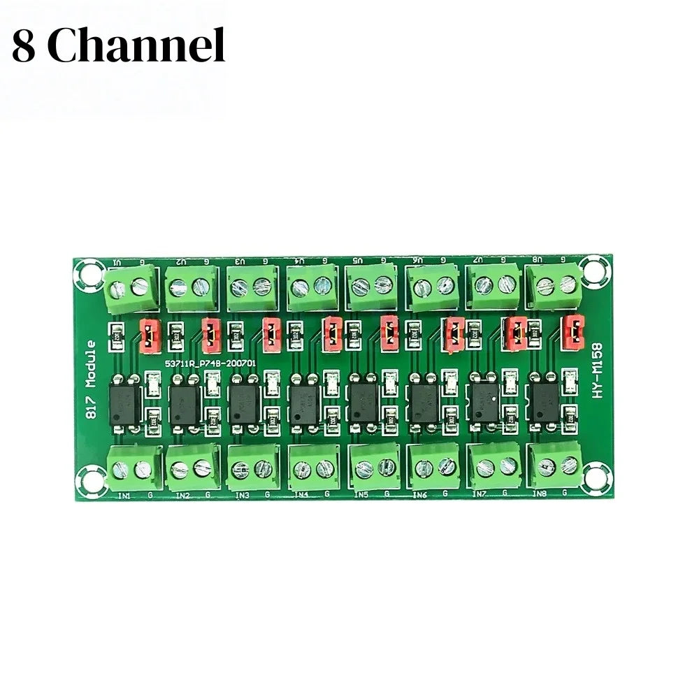 PC817 2/4/8 Channel Optocoupler Isolation Board Voltage Converter Adapter Module 3.6-30V Driver Photoelectric Isolated Module