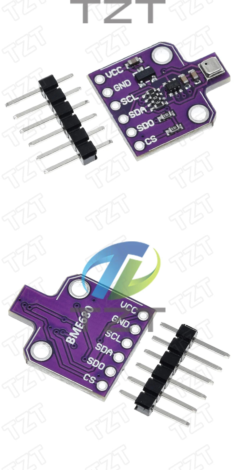 TZT 1/3PCS CJMCU-680 BME680 Digital Temperature Humidity Pressure Sensors High Altitude Detection Module For Arduino