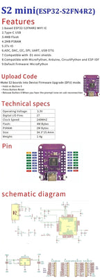 Wireless D1 Mini Pro Development Board ESP8266 ESP32-S2 WiFi Bluetooth IoT 16MB 4MB TypeC for Arduino NodeMCU Starter Kit Module