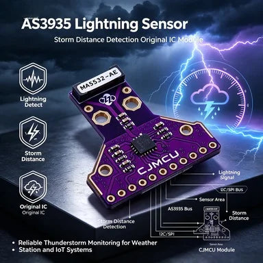 AS3935 Original Lightning Detector, Storm Distance & Warning Sensor Module