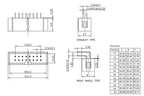 10pcs DC3 2.54mm DIP RA Right Angle SMT Double Row 6P 10P 20P 26P 34P 40P ISP Male Pin IDC JTAG Socket Box Header