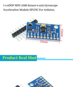 IIC I2C SPI MPU6500 MPU-6500 6-Axis Gyroscope Accelerometer Sensor Module Replace MPU6050 For Arduino With Pins GY-6500