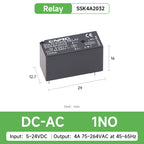 ENMG PCB Mount Solid State Relay, SSK10D6132 Miniature Pin-Type DC Control DC/AC 24V Printed Circuit Board Mount Plug-in Type.