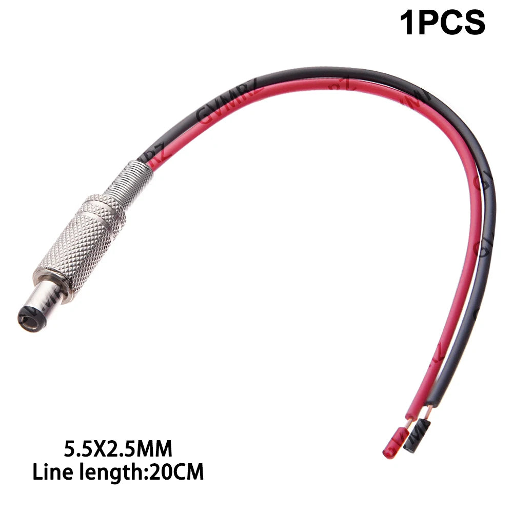 DC099 5.5 x 2.1mm/5.5x2.5mm DC power outlet male female connector adapter with 10cm/20cm Cable  5.5*2.1