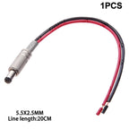 DC099 5.5 x 2.1mm/5.5x2.5mm DC power outlet male female connector adapter with 10cm/20cm Cable  5.5*2.1