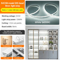 DC5V USB COB LED Strip Light 320LED/m High Density Flexible Self‑Adhesive LED Tape 3000K‑6500K For Cabinet TV Backdrop Decor