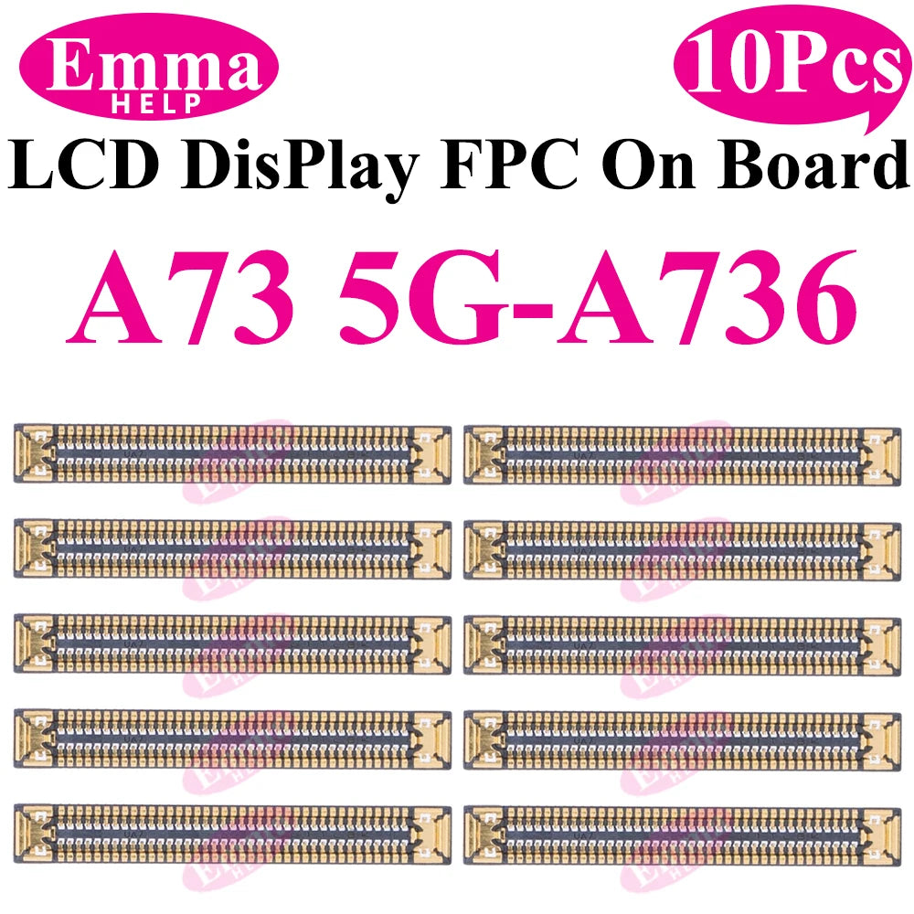 10pcs Original Screen Connector For Samsung A52S A53 A72 A33 A32 A23 A22 A13 A12S A03s A02s A42 LCD Display FPC On Board 78 Pin