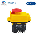 YCZ3-C Electromagnetic Switch 4/5 Pins On Off 2 Position Momentary Reset Push Button With Cover IP55 Waterproof Emergency Stop