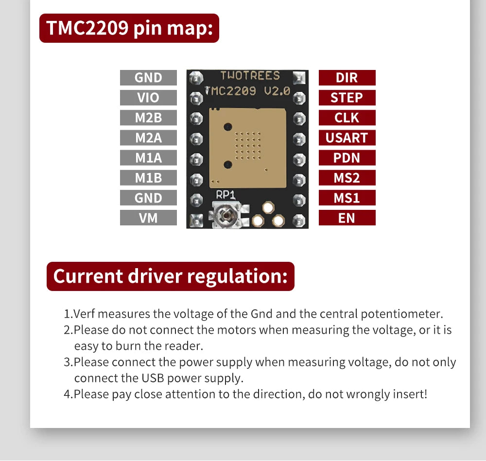 TMC2209 A4988 Nema 17Stepper Motor Driver TMC2209 Silent Drive Stepping Engine For CNC Laser Engraver 3D Printer