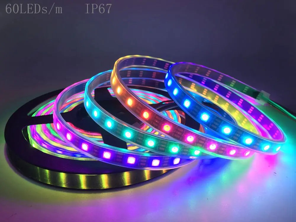 DC5V SK6812 RGBW(Similar WS2812B) 4 In 1 Led Strip 30/60/144 Leds/m Individual Addressable Led Light Black /White PCB IP30/65/67