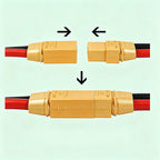 XT90 to GX16 Model Aircraft Connector GX16 2/3 Pin Male To Female Electric Vehicle Power Cord XT90 Battery Charging Output Cable
