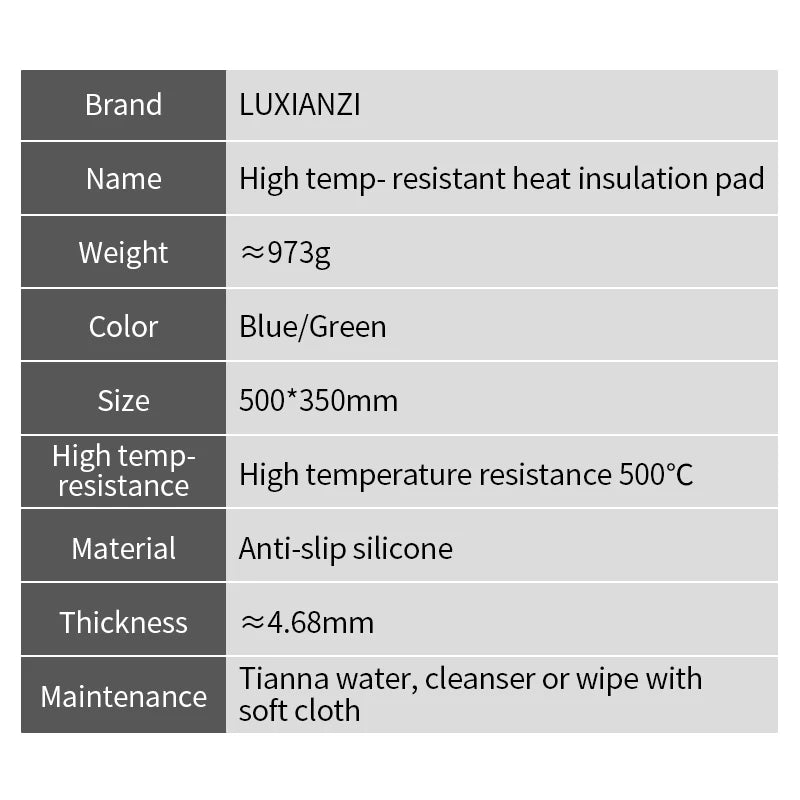 LUXIANZI 50*35CM ESD Silicone Soldering Mat For Motherboard Electronics Phone Repair Welding Anti-static Heat-Resistant Work Pad