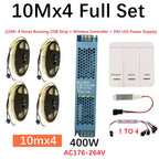 DC24V WS2811 COB LED Light Strip Kit 5M 10M 360LEDs/m Addressable Running Water Flowing Lamp With Wireless Controller Power Kit