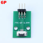 1pcs 4P-- 50P 0.5mm Pitch Connector SMT Adapter to 2.54mm 1.00 Inch Hole FPC FFC Cable Welded Board + Double Row Straight Pin
