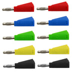10pcs 4MM Stackable Banana Plug Copper Nickel Plated Soldering Electrical Connector