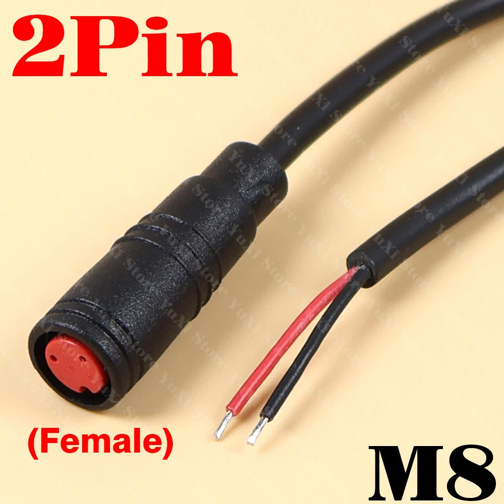 1-20pcs M8 Core Female Male Julet Electric Ebike Butt Plug Connector Cable 2/3/4/5/6 Pin Signal Sensor Waterproof Scooter Wire