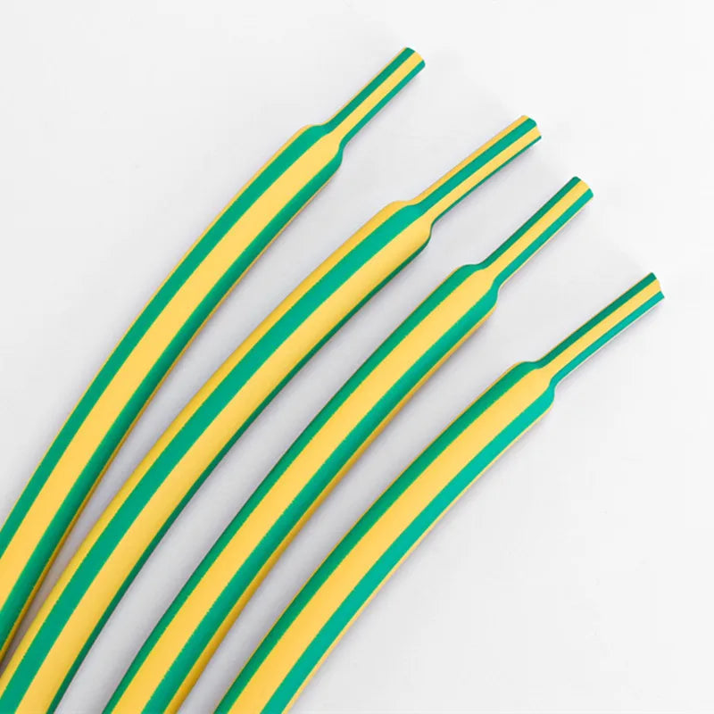 1M 3:1 Heat Shrink Tube with Glue Adhesive Lined  Dual Wall Tubing Sleeve Wrap Wire Cable Kit Yellow Green Dual Wall