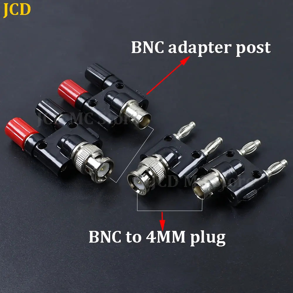 1PC Q9 BNC Adapter BNC Banana To Two Dual 4mm Banana Male Female Jack Coaxial Connector BNC Tee Type 3Way Splitter RF Adapter